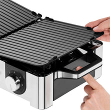 Load image into Gallery viewer, WMF Master-Grill électrique, 2400W, Grande surface 28x50cm, Revêtement antiadhésif, Plaques amovibles compatibles lave-vaisselle, Inox 18/10 Cromargan, Lono 0415280011