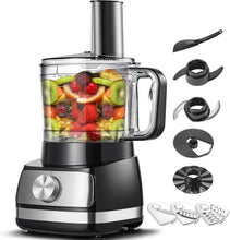 Load image into Gallery viewer, TopStrong Multifunctional Food Processor, 1100 W Multifunctional Food Processor, 11 in 1 Food Processor Included Chopper, Kneader Hook, Blender, Citrus Press and Coffee Grinder, 3.2L Bowl and 1.5L