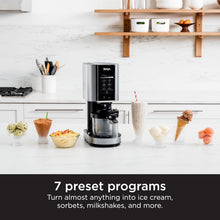 Load image into Gallery viewer, Ninja NC301 CREAMi Ice Cream Maker, for Gelato, Mix-ins, Milkshakes, Sorbet, Smoothie Bowls &amp; More, 7 One-Touch Programs, with (2) Pint Containers &amp; Lids, Compact Size, Perfect for Kids, Silver
