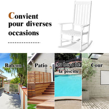 Load image into Gallery viewer, Fauteuil à Bascule en Bois d'Acacia Chaise Berçante pour Jardin Pelouse Balcon Blanc -