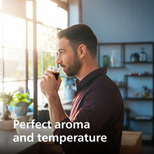 Load image into Gallery viewer, PHILIPS 4400 Series Fully Automatic Espresso Machine – 12 Hot &amp; Iced Coffees, Quick-to-Clean LatteGo Milk System, SilentBrew, QuickStart, Ceramic Grinder, Black Chrome (EP4444/90)