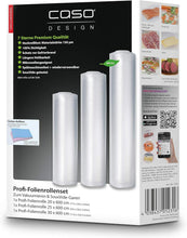 Load image into Gallery viewer, Caso FastVac 500, Professional Commercial Vacuum Sealer, Stainless Steel, Double Piston Pump, 15 Litres/Minute, Includes 2 Free Foil Rolls