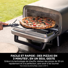 Load image into Gallery viewer, Ninja Woodfire Four à pizza extérieur électrique 8-en-1, rotissoire &amp; fumoir barbecue avec grille, plaque pro-heat, pierre à pizza, granulés de bois et pelle, 6 réglages, orange foncé OO101EU