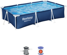 Load image into Gallery viewer, Bestway Steel Pro Kit Piscine Hors Sol Rectangulaire 3,00 m X 2,01 m X 66 cm, Bleu