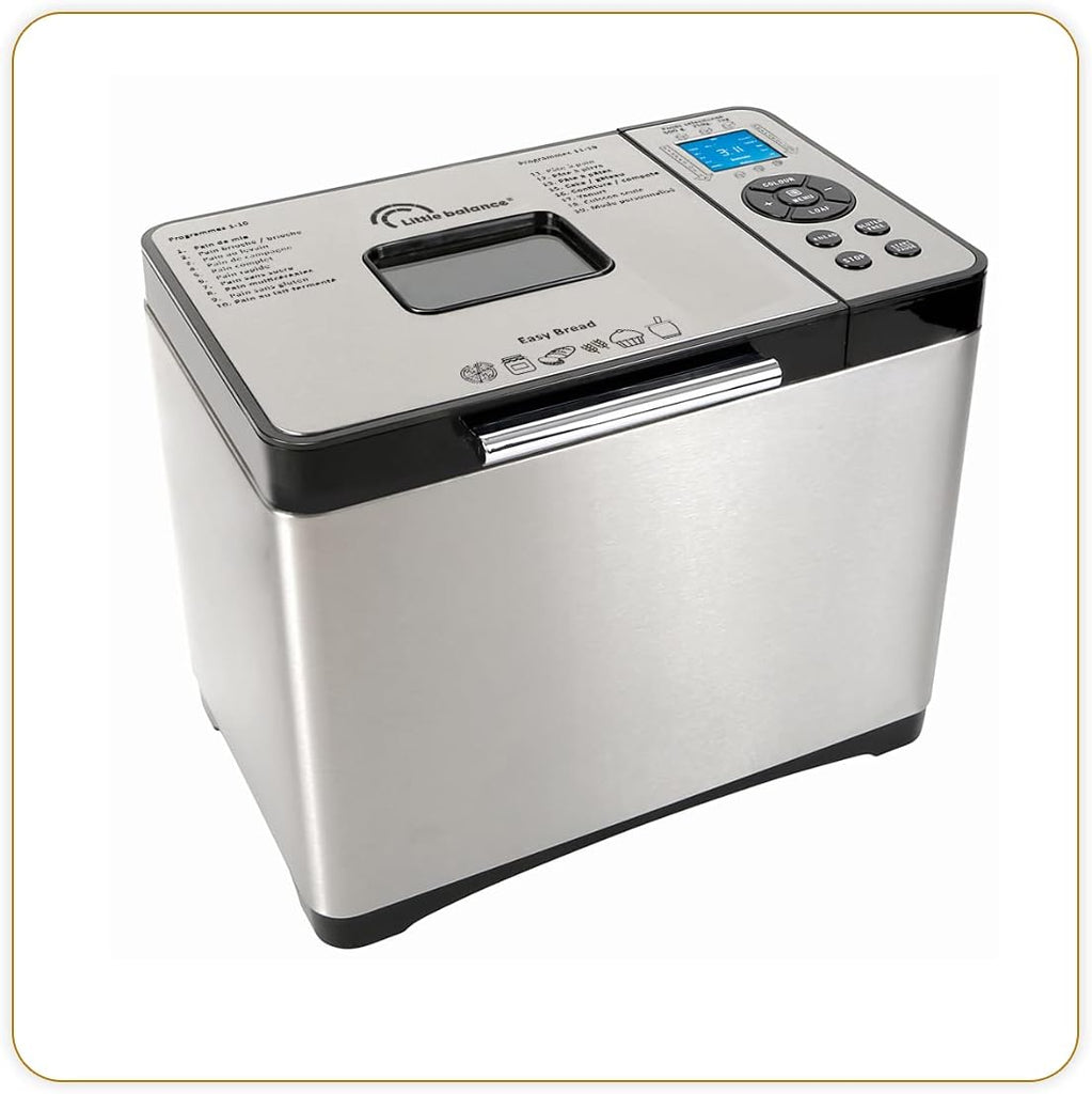 Little balance 8398 Easy Bread, Bread maker, baguettes, buns, 19 programs, Up to 1 kg, All Stainless Steel