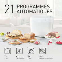 Load image into Gallery viewer, Panasonic SD-YR2550SXE Automatic Bread Maker, Raisin, Nut and Yeast Dispensers, 31 Auto Programs, Dual Temperature Sensor, 13 Hour Digital Timer, LCD Display, Silver