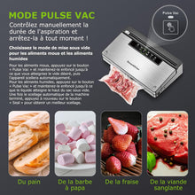 Load image into Gallery viewer, Bonsenkitchen Machine Sous Vide Alimentaire, Machine Sous Vide à 5 Modes-8 L/min, Technologie Globefish pour Un Travail en Continu à Grande Vitesse, Comprend 100 Sacs Sous Vide et 1 Sac en Rouleau