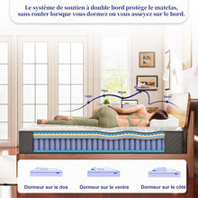 Load image into Gallery viewer, MOLPHIT Oeko-TEX Certified Mattress 90 x 190 cm, Thickness 25 cm, Independent Pocket Sprung Mattress, Adult and Children's Bed Mattress, Single Mattress, Perfect Support, Durable and Quiet