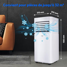 Load image into Gallery viewer, MEDION Smart Climatiseur Mobile P1002 (10000 BTU, 3-en-1, Refroidir, Déshumidification, Ventilation, jusqu'à 34m², kit de joint de fenêtre, mode sommeil, contrôle Wifi, Télécommande, Écran, MD 37733)