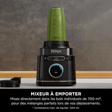 Load image into Gallery viewer, Ninja Detect Power Blender Processor Pro 3-en-1, mixeur 1200W, bol à mélanger, lame malaxeur, gobelet individuel, récipient, pétrir, mixer, hacher et mélanger, noir, TB401EU