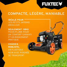 Load image into Gallery viewer, FUXTEC Tondeuse thermique pousse FX-RM4646ECO - Tres bon rapport qualit-prix - Easy Clean 3en1 largeur de coupe 46cm - bac de ramassage 50L