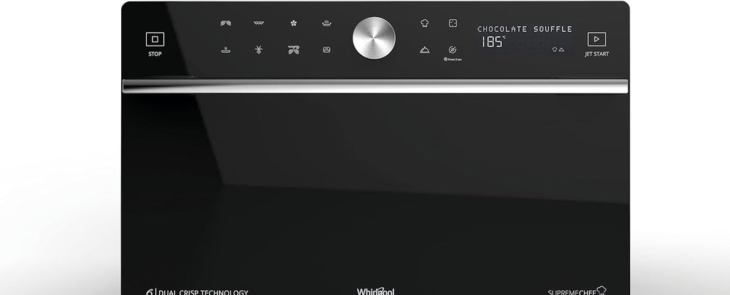 Whirlpool MWSC 9133 SB Supreme Chef Combination Microwave with Grill + Steam, 33 Litres, Technology 6th Sense, Turntable