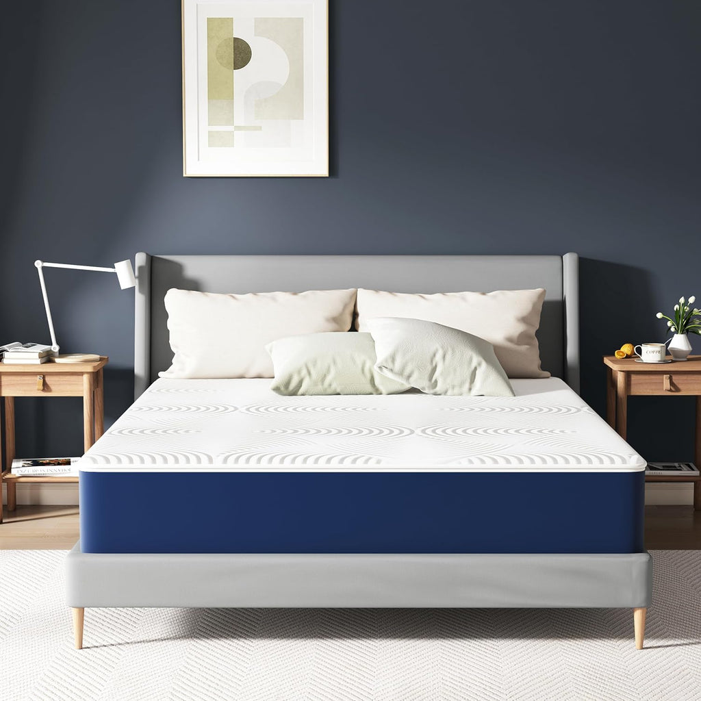 Matoresu Matelas 140x200 Hauteur 25cm, Matelas Hybride à Ressorts Ensachés Indépendant en Mousse à Mémoire de Forme, Tissu Doux pour La Peau&Soutien Confortable, Matelas 2 Personnes Moyenne Ferme