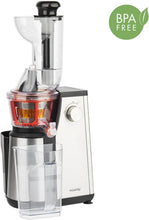 Load image into Gallery viewer, Extracteur de Jus de Fruits et Légumes vertical GSX24 H.Koenig Centrifugeuse Vitamin + sans BPA - 82 mm Large Bouche - 3 tamis pour jus fin ou épais et sorbet - Pression douce - 50 tours 400 W