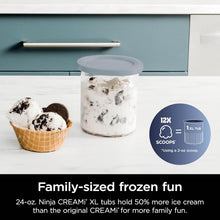 Load image into Gallery viewer, Ninja CREAMi Deluxe Ice Cream &amp; Frozen Treat Maker for Ice Cream, Sorbet, Milkshakes, Frozen Yogurt, &amp; More, 11-in-1, XL Capacity, Silver, Includes (2) Family-Sized 24 oz. Tubs, NC501