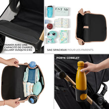 Load image into Gallery viewer, Kinderkraft MOOV2 Poussette 3 en 1, Système de voyage de la naissance à 27 kg, Siège auto Mink PRO I-Size inclus, Capote extensible avec filtre UPF50+, Accessoires pratiques, Gris