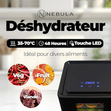 Load image into Gallery viewer, Nebula Déshydrateur Alimentaire | 6 Plateaux Acier Inoxydable | Contrôle Tactile LED | Température Réglable 35-70°C | Deshydrateur Fruits Et Légumes | Deshydratateur Alimentaire | 400W