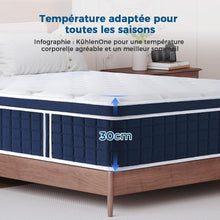 Load image into Gallery viewer, Inofia Ace Hybrid Firm Mattress 140 x 200 cm H4 Firm Mattress with Breathable Memory Foam and Independent Bagged Springs, 7 Ergonomic Zones, Extra Comfort for Adults and Children