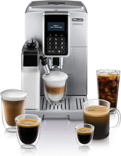 Load image into Gallery viewer, De'Longhi Dinamica LatteCrema Espresso Machine with Automatic Milk Frother for Latte, Cappuccino, Built-in Grinder, Silver, ECAM35075SI