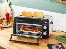 Load image into Gallery viewer, Tefal 2-in-1 Toaster &amp; Mini Oven, Stainless Steel, Long Toaster Slot with Lid, 6 Levels of Browning, Grill Temperature up to 210°C, Toast N Grill TL600810