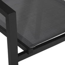 Load image into Gallery viewer, Lot de 8 chaises en aluminium anthracite - textilène gris Happy Garden