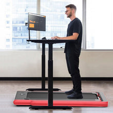 Load image into Gallery viewer, Tapis de Course Pliable 0,75HP Double Affichage LED APP et Télécommande Vitesse Motorisé 12 km/h Surface 40x100cm Rouge
