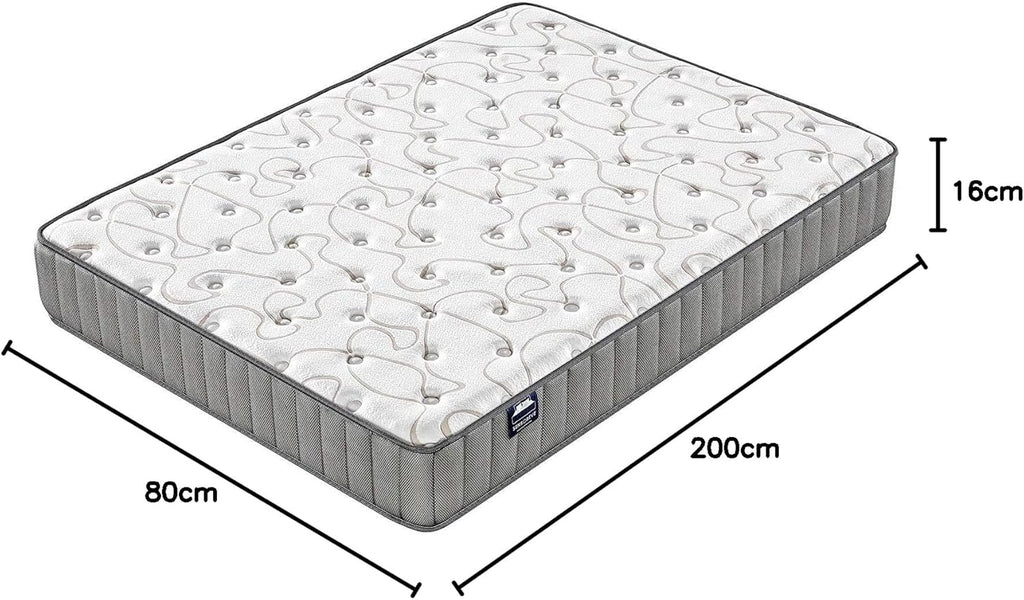 NOVEMBER - Orionis Mattress 120 x 190 cm - Hybrid Technology: HDensity Foam + Memory Foam - Thickness 22 cm - Toning & Wrap Support - Sanitized Label (Anti-Bacterial/Dust Mite)