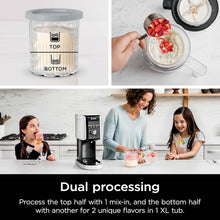 Load image into Gallery viewer, Ninja NC301 CREAMi Ice Cream Maker, for Gelato, Mix-ins, Milkshakes, Sorbet, Smoothie Bowls &amp; More, 7 One-Touch Programs, with (2) Pint Containers &amp; Lids, Compact Size, Perfect for Kids, Silver