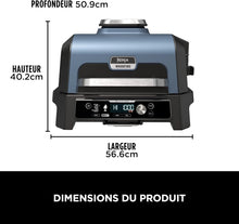 Load image into Gallery viewer, Ninja Woodfire Barbecue électrique et fumoir Pro XL avec thermomètre, barbecue et Air fryer d'extérieur 4-en-1 avec système Smart Cook et granulés Woodfire, portatif, gris/noir, OG850EU