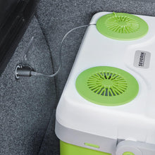 Load image into Gallery viewer, SEVERIN KB 2922 Electric Cooler (19 L) with Cooling and Keep Warm Function, Car Cooler with 2 Connections (Power Supply and Cigarette Lighter), Cool Box Green/Grey