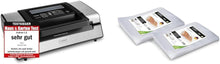 Load image into Gallery viewer, Caso FastVac 500, Professional Commercial Vacuum Sealer, Stainless Steel, Double Piston Pump, 15 Litres/Minute, Includes 2 Free Foil Rolls