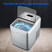 Load image into Gallery viewer, MEDION Ice maker (ice cube size small &amp; large, 2.6 litre water tank, short production time approx. 10 minutes, crystal clear ice cubes, self-cleaning, control window, screen,