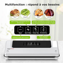 Load image into Gallery viewer, Bonsenkitchen Machine Sous Vide Alimentaire - Appareil de Mise Sous Vide pour La Cuisson Sous Vide et La Conservation des Aliments Frais, Y 40 Compris Les Sacs Sous Vide