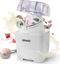 Load image into Gallery viewer, Duronic IM540 Machine à glace et sorbetière électrique Cuve amovible en inox de 1,5 litres Turbine idéale pour créer des glaces sorbets yaourts glacés crèmes glacée et desserts faits maison