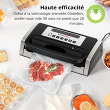 Load image into Gallery viewer, Bonsenkitchen Powerful and Quiet Food Vacuum Sealer with Globefish Technology for Continuous Work, Locked Handle Design, Integrated Cutter, 2 Rolls of Bags Included