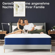 Load image into Gallery viewer, Matoresu Double Mattress 160 x 190 cm Memory Foam Height 25 cm Medium Rigid H3 Ergonomic 7 Zone Cold Foam Comfortable Breathable Fabric Cover