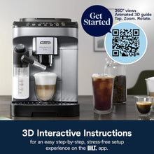 Load image into Gallery viewer, De'Longhi Magnifica Evo Automatic Espresso &amp; Coffee Machine with Manual Milk Frother, Built-in Grinder &amp; Auto-Clean Function - For Latte, Cappuccino, Americano, Iced Coffee, ECAM29043SB