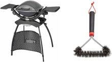 Load image into Gallery viewer, Weber Q1400 Barbecue électrique avec support, surface de cuisson 43 x 32 cm, nomade, grille en fonte émaillée divisée en 2 parties, couvercle et cuve en fonte d'aluminium - Gris foncé (52020853)