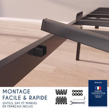 Load image into Gallery viewer, Dreamzie Cadre de Lit 160x200 avec Sommier - Sommier 160x200 avec Pieds - Hauteur de 35 cm - Structure Solide, Assemblage Facile et Espace de Rangement