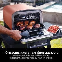 Load image into Gallery viewer, Ninja Woodfire 8-in-1 Electric Outdoor Pizza Oven, Rotisserie &amp; Smoker BBQ with Grate, Pro-Heat Plate, Pizza Stone, Wood Pellets and Shovel, 6 Settings, Dark Orange OO101EU