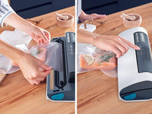 Load image into Gallery viewer, Leifheit Machine de mise sous vide alimentaire Vacu Power 500, appareil pour emballage sous vide + 10 sacs sous vide alimentaire (20 x 30 cm)