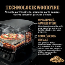 Load image into Gallery viewer, Ninja Woodfire 8-in-1 Electric Outdoor Pizza Oven, Rotisserie &amp; Smoker BBQ with Grate, Pro-Heat Plate, Pizza Stone, Wood Pellets and Shovel, 6 Settings, Dark Orange OO101EU
