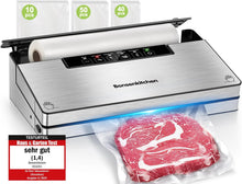 Load image into Gallery viewer, Bonsenkitchen Machine Sous Vide Alimentaire, Machine Sous Vide à 5 Modes-8 L/min, Technologie Globefish pour Un Travail en Continu à Grande Vitesse, Comprend 100 Sacs Sous Vide et 1 Sac en Rouleau