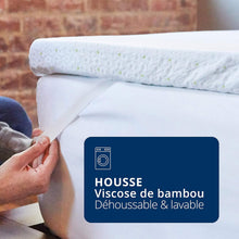 Load image into Gallery viewer, ViscoSoft - Surmatelas 160 x 200 Mémo, Surmatelas 160 x 200 memoire de Forme 5cm avec Aération Optimale et Mousse Haute Densité 50kg/m³, Housse Bambou Lavable, Surmatelas 160x200 Confort Moelleux