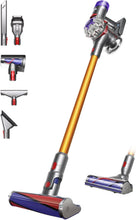 Load image into Gallery viewer, Dyson V8 Advanced™ Aspirateur Balai sans Fil – 130 AW, 40 Min d’autonomie, Brosse Motorbar Auto-démêlante, Accessoires combinés, Station Murale, Argent/Nickel