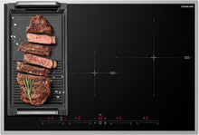Load image into Gallery viewer, GASLAND IH774BFB Plaque de Cuisson Induction encastrable 77 cm, 4 foyers avec cadre en inox, zone spéciale BBQ, PowerBoost, 7000W (Poêle non incluse)