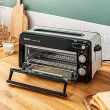 Load image into Gallery viewer, Tefal 2-in-1 Toaster &amp; Mini Oven, Stainless Steel, Long Toaster Slot with Lid, 6 Levels of Browning, Grill Temperature up to 210°C, Toast N Grill TL600810