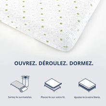 Load image into Gallery viewer, ViscoSoft - Surmatelas 160 x 200 Mémo, Surmatelas 160 x 200 memoire de Forme 5cm avec Aération Optimale et Mousse Haute Densité 50kg/m³, Housse Bambou Lavable, Surmatelas 160x200 Confort Moelleux