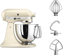 Load image into Gallery viewer, KitchenAid Robot Pâtissier I Artisan I Robot cuisine multifonctions à tête inclinable I Avec 4 accessoires I Bol de 4,8L | Crème