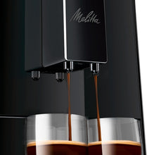 Load image into Gallery viewer, Melitta Caffeo Solo Noir Pure Black, Machine à Café à Grains avec Broyeur et Système d'Extraction des Arômes, Affichage LED, Mode 1 à 2 Tasses, Cafetière Expresso, Automatique, E950-222, 1400W